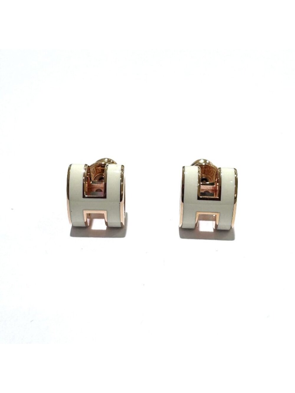 Hermes Earrings Mini Pop H Pggp Ivory